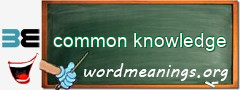 WordMeaning blackboard for common knowledge